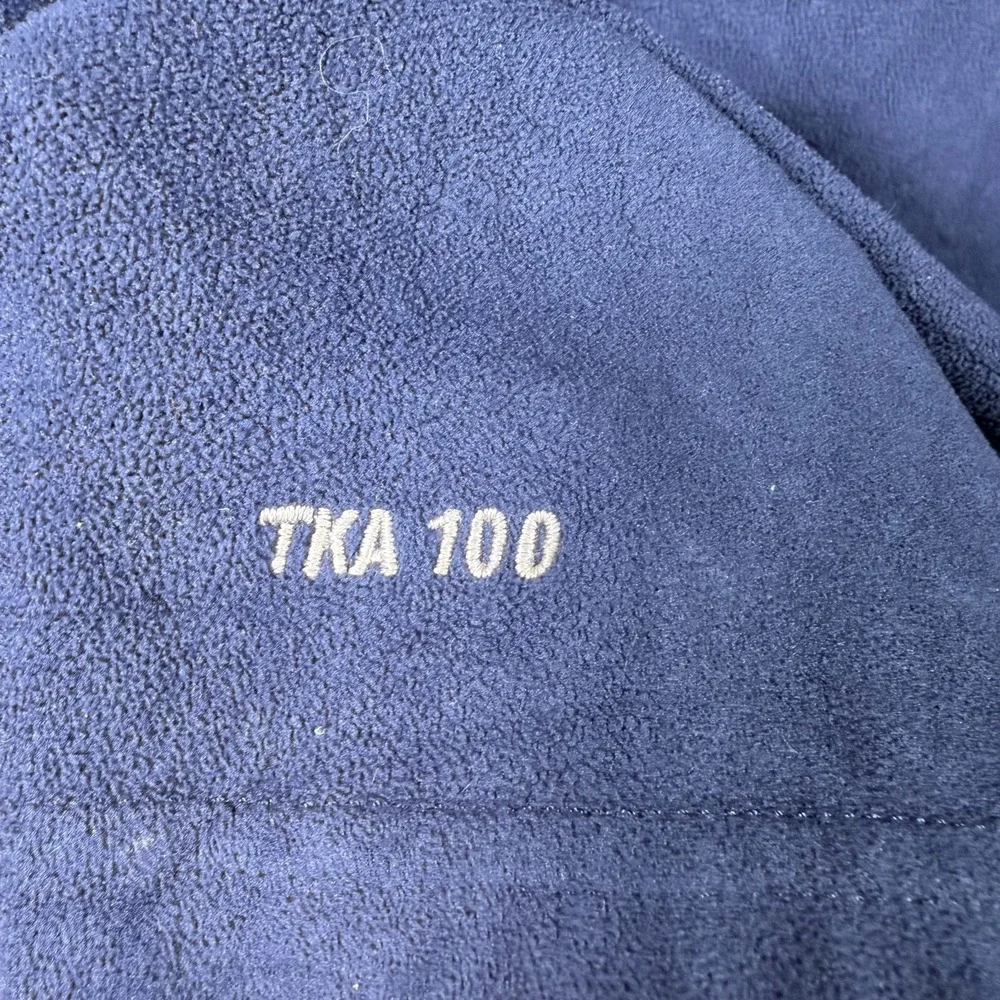 The North Face Glacier 1/4 Zip Jacket Mens L Blue TKA 100 Lightweight Pullover